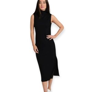 Vince Camuto Turtleneck Sleeveless Black Dress Women's Size Medium